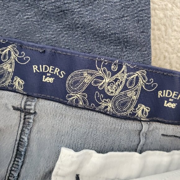 Riders Lee Womens Jeans 18 Plus Capri Zip Fly Dark Blue Denim Wash CAP39E - Picture 7 of 9